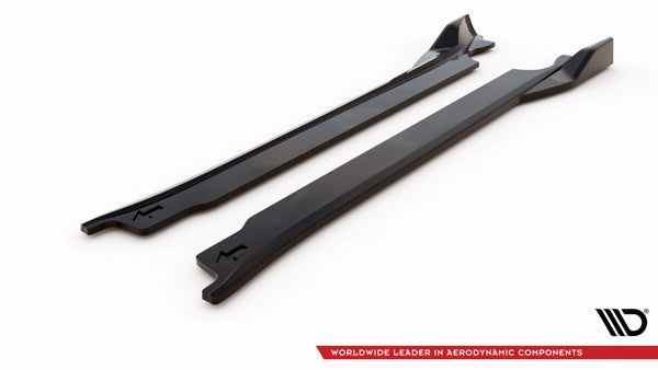 Maxton Side Skirts Diffusers V.2 Porsche 911 Carrera Aero 992 - Gloss Black