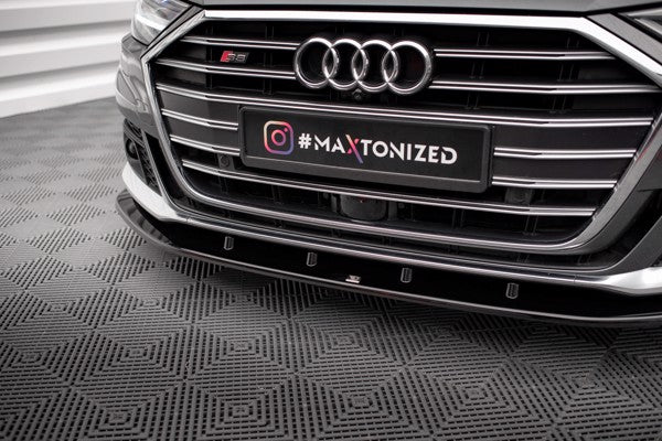 Maxton Front Splitter V.2 Audi S8 D5 - Gloss Black