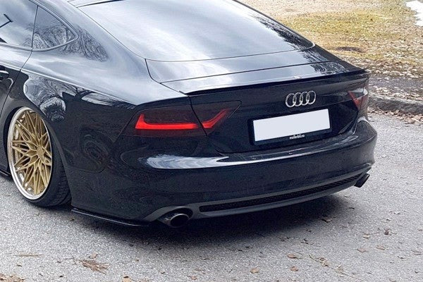 Maxton Rear Side Splitters Audi A7 Mk1 S-Line - Gloss Black