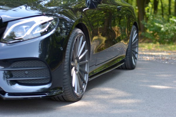 Maxton Side Skirts Diffusers Mercedes-Benz E-Class W213 Coupe (C238) Amg-Line - Gloss Black