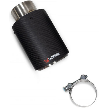 Scorpion Resonated Single 90mm Carbon Fibre Ascari Trim - VW UP