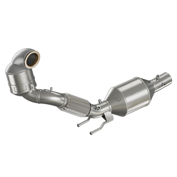 Friedrich Motorsport 76mm Downpipe Med 200-Celle HJS Sportskatalysator og OPF Rustfrit Stål VW Polo AW