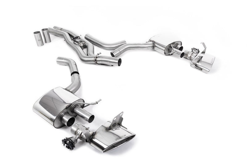Milltek front pipe-back udstødning til Audi RS6 C8 4.0 V8 bi-turbo, polerede tips