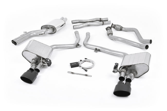 Milltek cat-back udstødning til Audi S5 3.0 TFSI B8 Sportback, sorte tips
