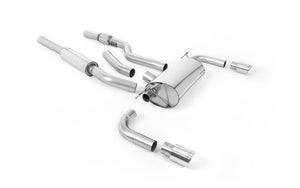 Milltek cat-back udstødning til BMW 4-serie F32 428i Coupé, resoneret, polerede tips