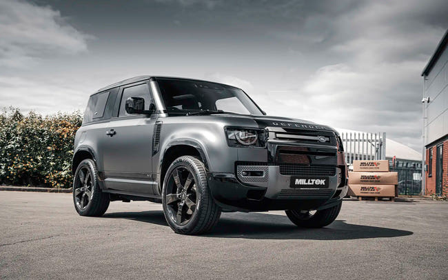 Milltek endrør til Land Rover / Range Rover Defender 90 5.0 V8 425PS & 525PS, sorte tips – billede 2