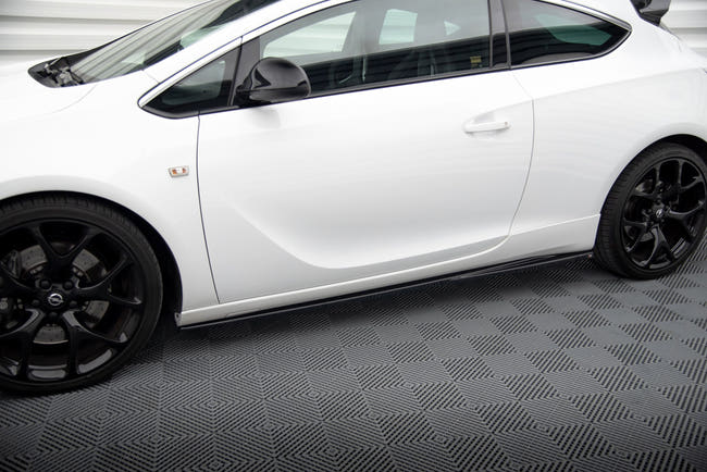 Maxton Side Skirts Diffusers Opel Astra Gtc Opc-Line J - Gloss Black