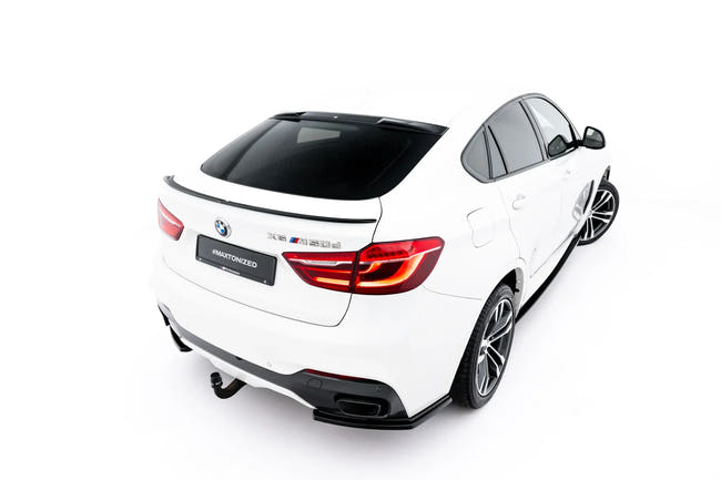 Maxton Spoiler Cap For BMW X6 F16 Mpack - Gloss Black