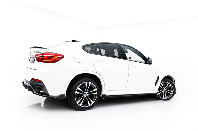 Maxton Side Skirts Diffusers V.2 BMW X6 M-Pack F16 - Gloss Black