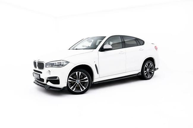 Maxton Side Skirts Diffusers V.2 BMW X6 M-Pack F16 - Gloss Black