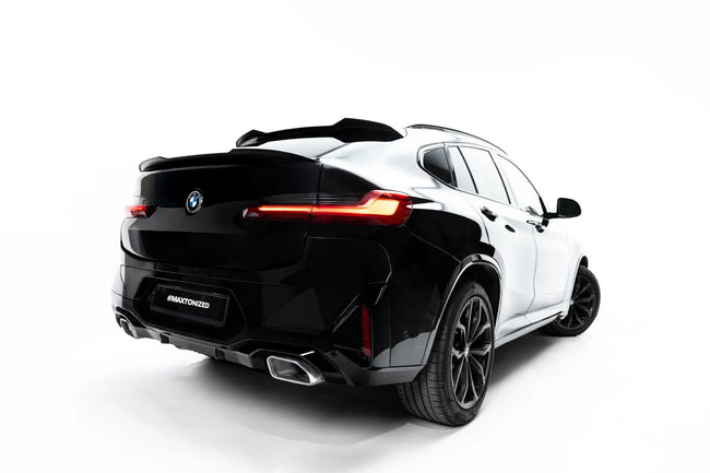 Maxton Spoiler Extension For BMW X4 M-Pack G02 - Gloss Black