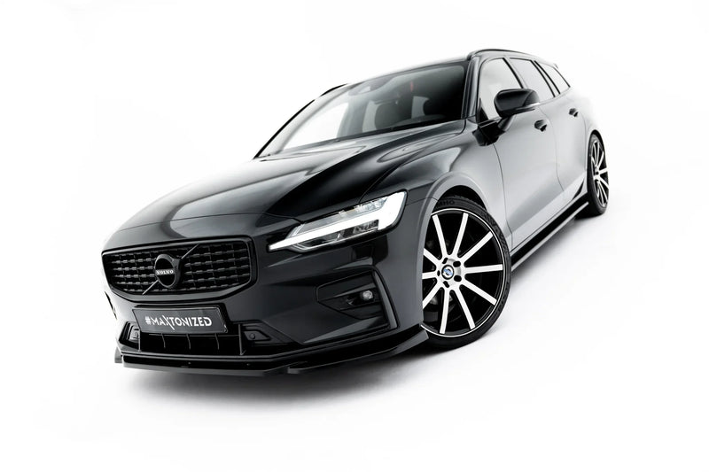 Maxton frontsplitter til Volvo S60/V60 R-Design Mk3 – blank sort – billede 1 af 7