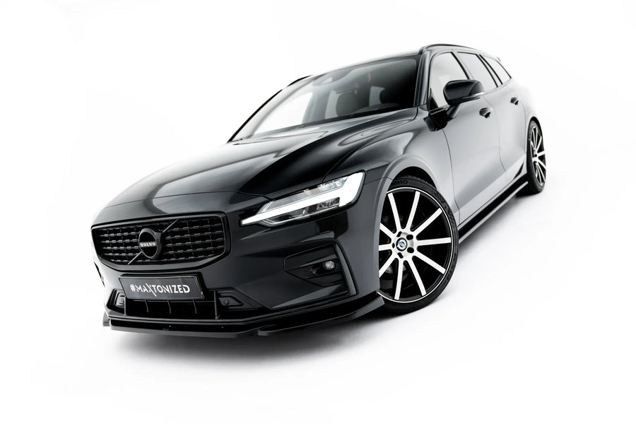 Maxton frontsplitter til Volvo S60/V60 R-Design Mk3 – blank sort – billede 1 af 7