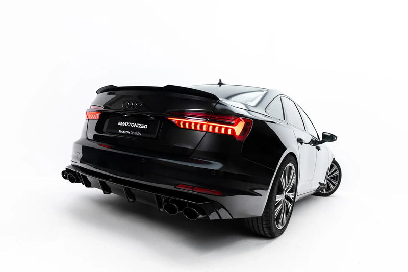 Maxton spoiler cap til Audi A6 Sedan C8 / C8 Facelift – blank sort – billede 4 af 6