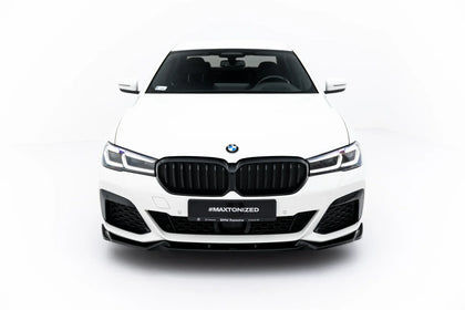 Maxton frontsplitter til BMW 5 M-Pack / M550i / M550d Sedan / Touring G30 / G31 Facelift – blank sort – billede 2 af 7