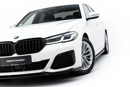 Maxton frontsplitter til BMW 5 M-Pack / M550i / M550d Sedan / Touring G30 / G31 Facelift – blank sort – billede 4 af 7