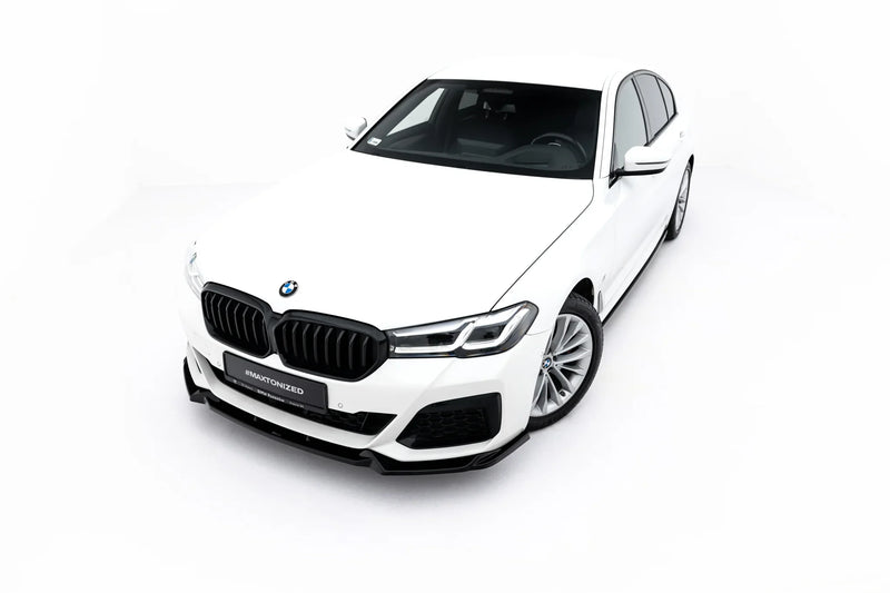 Maxton frontsplitter til BMW 5 M-Pack / M550i / M550d Sedan / Touring G30 / G31 Facelift – blank sort – billede 3 af 7