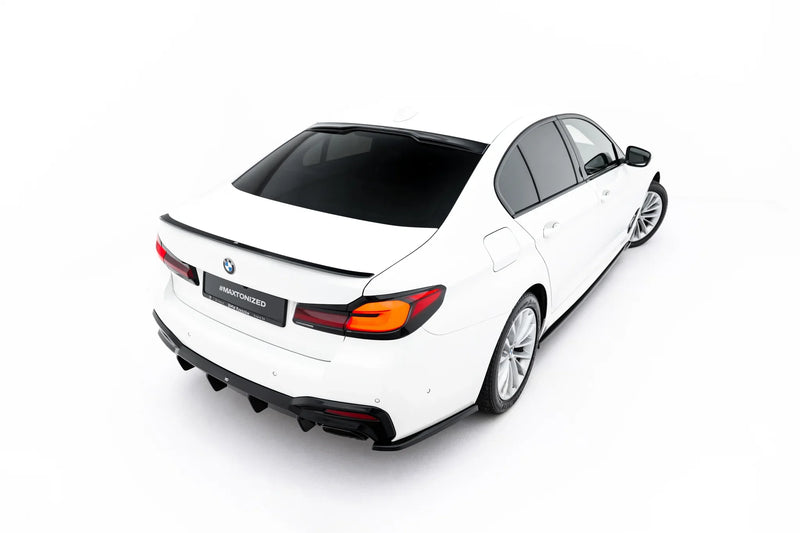 Maxton spoiler cap til BMW 5 Standard / M-Pack / M550 Sedan G30 / G30 Facelift – blank sort – billede 1 af 5