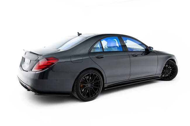 Maxton Side Skirts Diffusers Mercedes-Benz S-Class Amg-Line W222 - Gloss Black