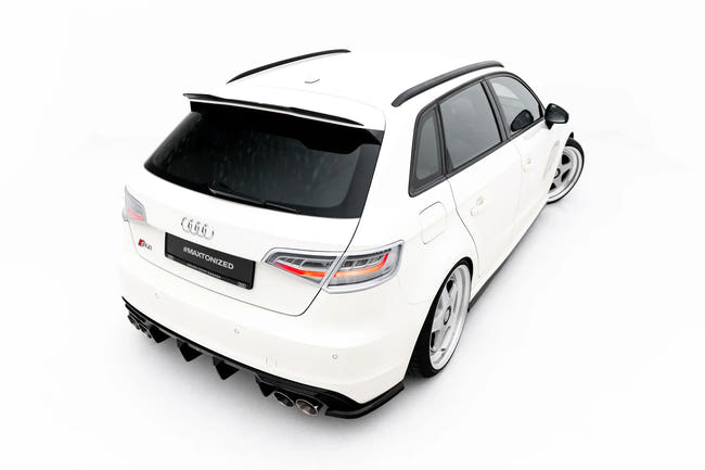 Maxton Spoiler Cap Audi S3 / A3 S-Line Sportback 8V Facelift - Gloss Black