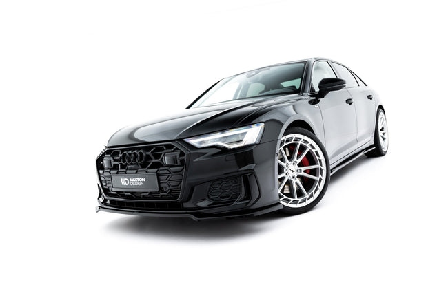Maxton Front Splitter V.1 Audi A6 S-Line / S6 C8  - Gloss Black