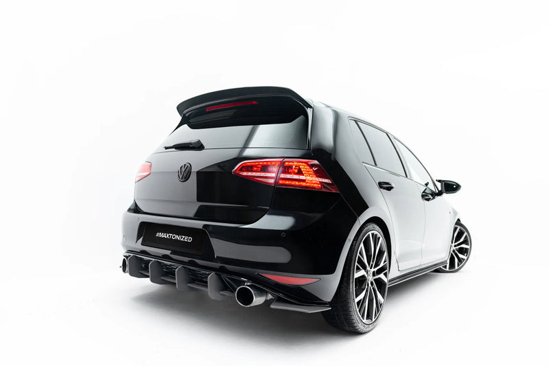 Maxton spoiler cap til Volkswagen Golf R / R-Line / GTI / GTD Mk7 / Mk7 Facelift – blank sort – billede 3 af 5
