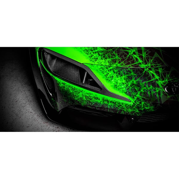 Eventuri Carbon Headlamp Duct til Toyota Supra MK5 i letvægts kulfiber med aerodynamisk design og holdbar finish