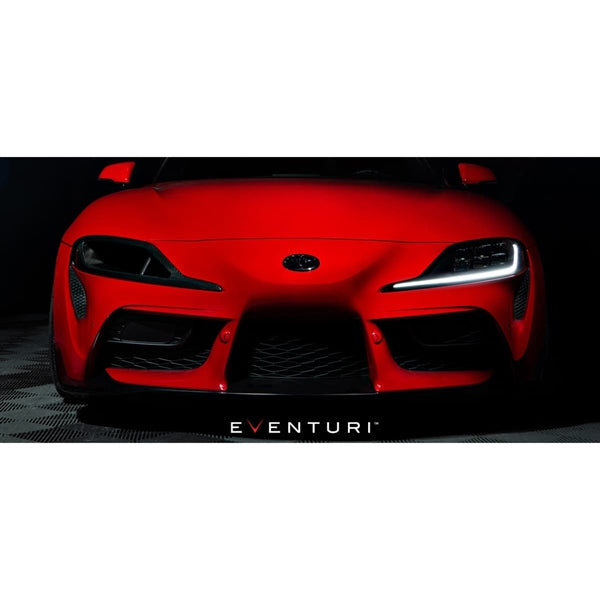 Eventuri Carbon Headlamp Duct til Toyota Supra MK5 i letvægts kulfiber med aerodynamisk design og holdbar finish