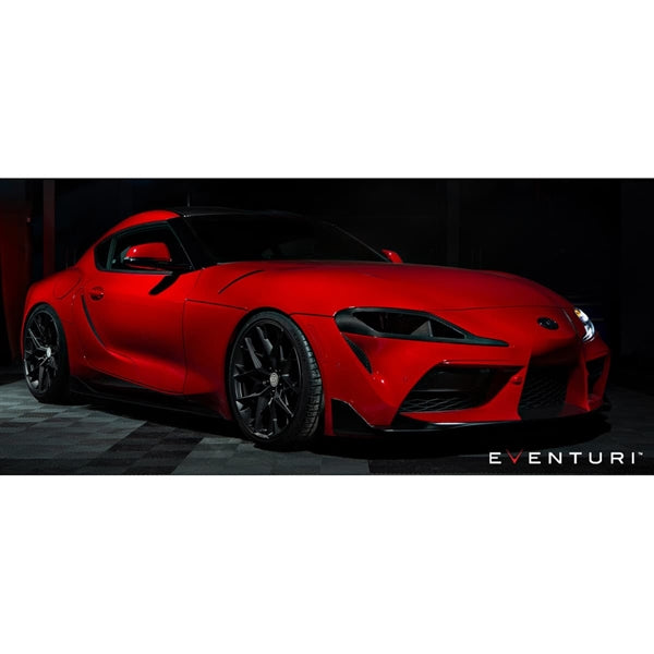 Eventuri Carbon Headlamp Duct til Toyota Supra MK5 i letvægts kulfiber med aerodynamisk design og holdbar finish