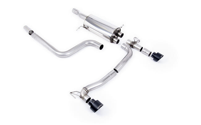 Milltek cat-back udstødning til Ford Fiesta Mk8 ST 1.5 EcoBoost 200PS, sorte tips