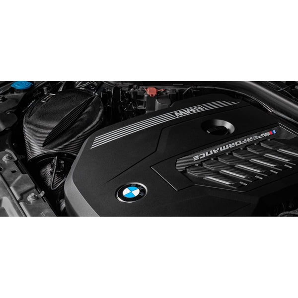 Eventuri carbon fiber indsugningssystem med rød luftfilter til BMW G20 B58 modeller fra november 2018 og frem