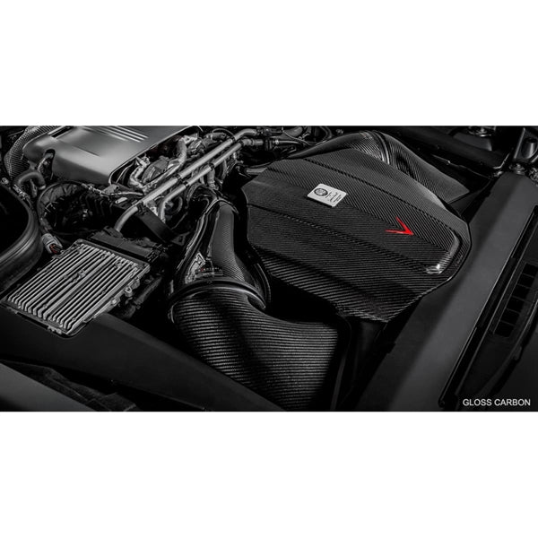 Eventuri carbon air intake system med gloss finish til Mercedes C190/R190 AMG GTR, GTS og GT, bestående af luftkanaler, filtre o