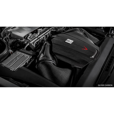 Eventuri carbon air intake system med gloss finish til Mercedes C190/R190 AMG GTR, GTS og GT, bestående af luftkanaler, filtre o