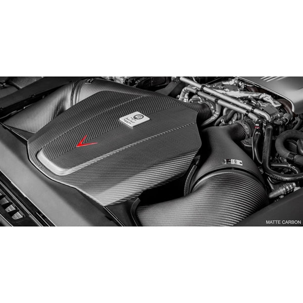 Eventuri carbon air intake system med gloss finish til Mercedes C190/R190 AMG GTR, GTS og GT, bestående af luftkanaler, filtre o