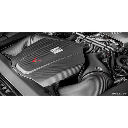 Eventuri carbon air intake system med gloss finish til Mercedes C190/R190 AMG GTR, GTS og GT, bestående af luftkanaler, filtre o