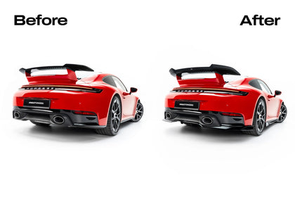 Maxton spoiler cap til Porsche 911 Carrera Aero / Carrera GTS 992 Facelift – blank sort – billede 2 af 9