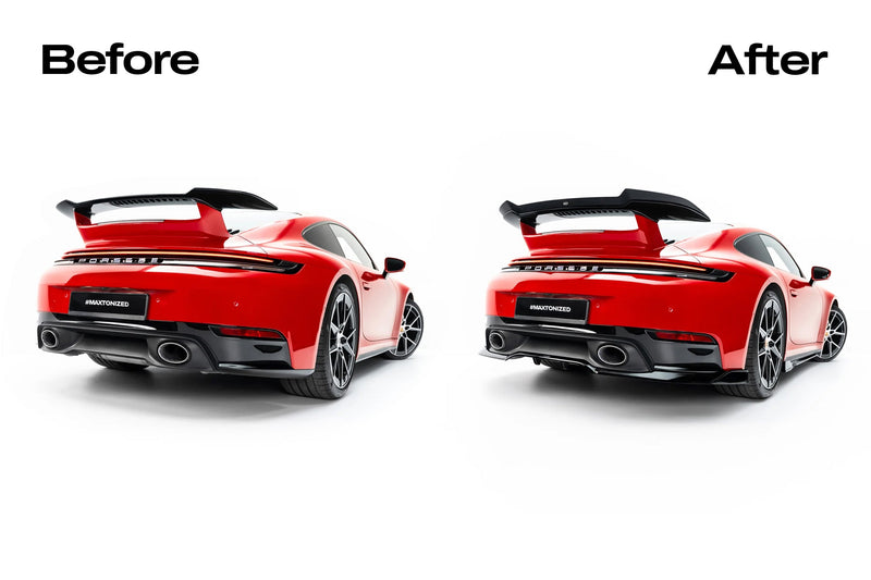 Maxton spoiler cap til Porsche 911 Carrera Aero / Carrera GTS 992 Facelift – blank sort – billede 2 af 9
