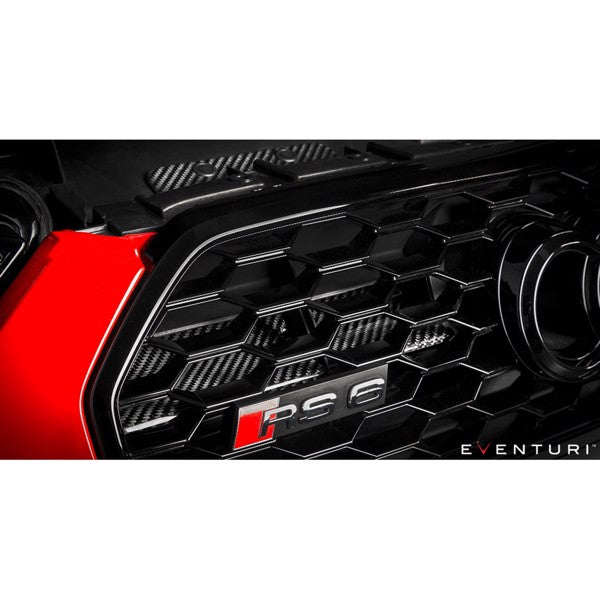 Eventuri Intake luftindsugningssystem i kulfiber til Audi RS6 C7 med røde luftfiltre og tilbehør, højtydende bildele