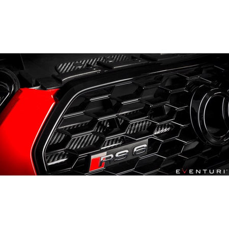 Eventuri Intake luftindsugningssystem i kulfiber til Audi RS6 C7 med røde luftfiltre og tilbehør, højtydende bildele