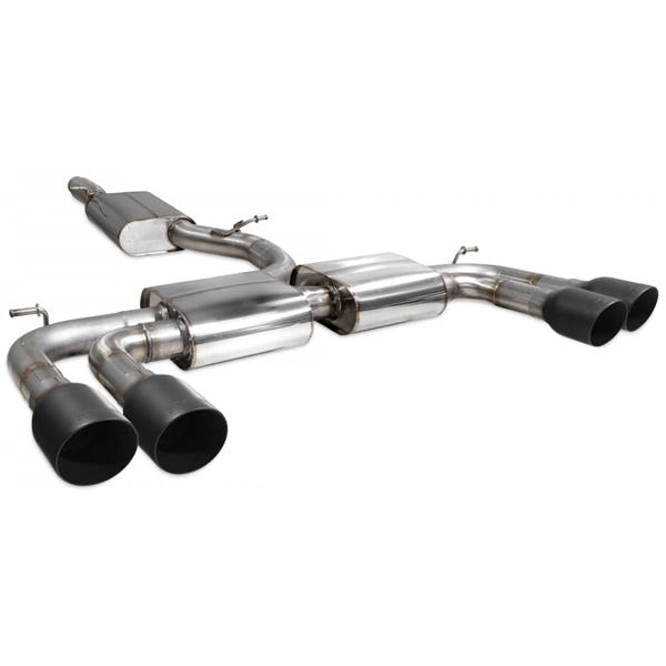 Scorpion Resonated CAT/GPF-Back System Without Valves - Audi S3 - Daytona Ceramic