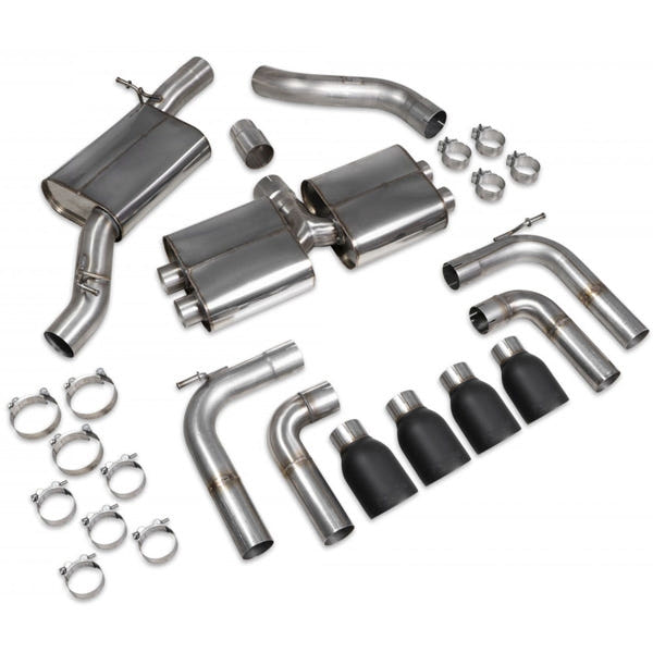 Scorpion Resonated CAT/GPF-Back System Without Valves - Audi S3 - Daytona Ceramic
