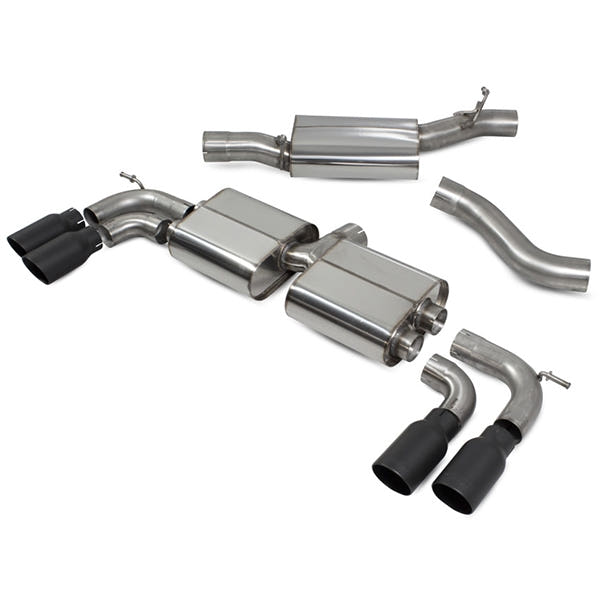 Scorpion Resonated CAT/GPF-Back System Without Valves - Audi S3 - Daytona Ceramic