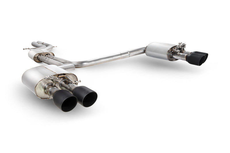 Scorpion half system udstødning til Audi S6/S7 C7 med ventiler, Daytona Ceramic, set skråt bagfra