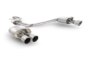 Scorpion half system udstødning til Audi S6/S7 C7 med ventiler, Daytona, set skråt bagfra