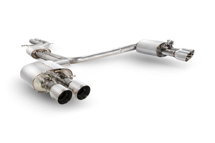 Scorpion half system udstødning til Audi S6/S7 C7 med ventiler, Daytona, set skråt bagfra