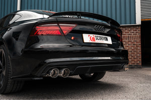 Scorpion half system udstødning til Audi S6/S7 C7 med ventiler, Daytona, endrør tæt på