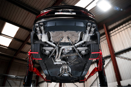 Scorpion half system udstødning til Audi S6/S7 C7 med ventiler, Daytona, set nedefra