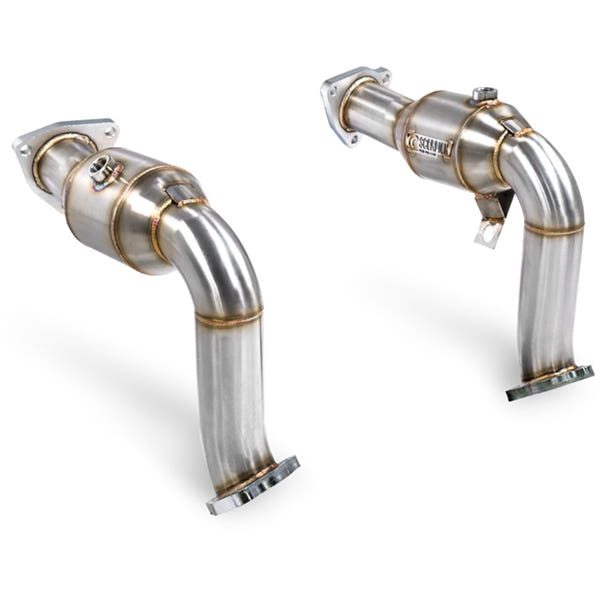 Scorpion de-cat downpipes til Audi S4 3.0 TFSI, set skråt bagfra