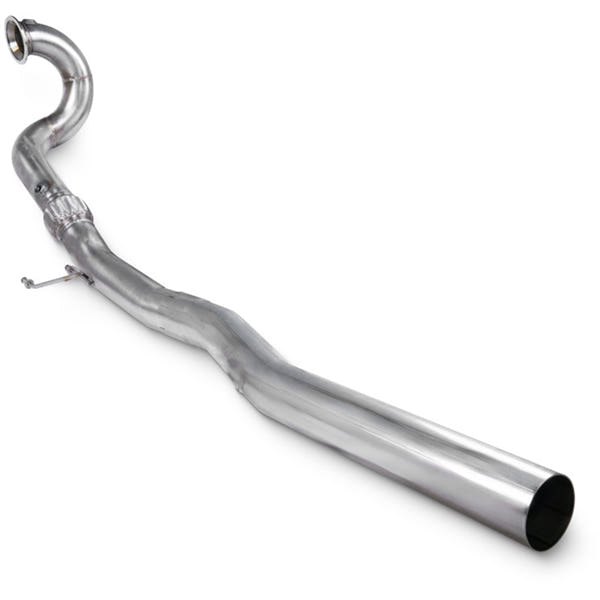 Scorpion de-cat downpipe til Audi S3, set skråt bagfra