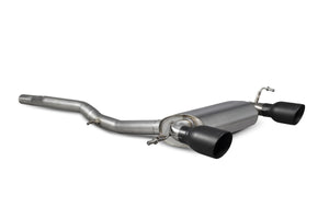 Scorpion cat-back udstødning til Audi TT, Non-Resonated / Daytona Ceramic, set skråt bagfra